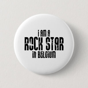 Rockstar in belgië ronde button 5,7 cm