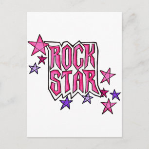RockStar in PInk Briefkaart