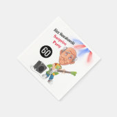 Rockstar Joke 60th Mannen Funny Birthday Guitar Fu Servet (Hoek)