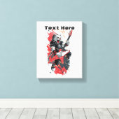 Rockstar Kat Canvas Afdruk (Insitu (Houten vloer))