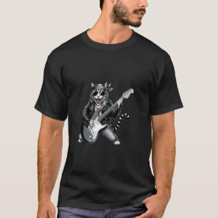 Rockstar Kat Gitarist Cool Band Muziek Liefhebber  T-shirt