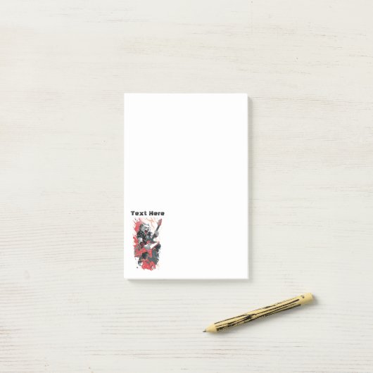 Rockstar Kat Post-it® Notes (Op bureau)