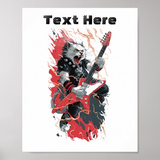 Rockstar Kat Poster (Voorkant)