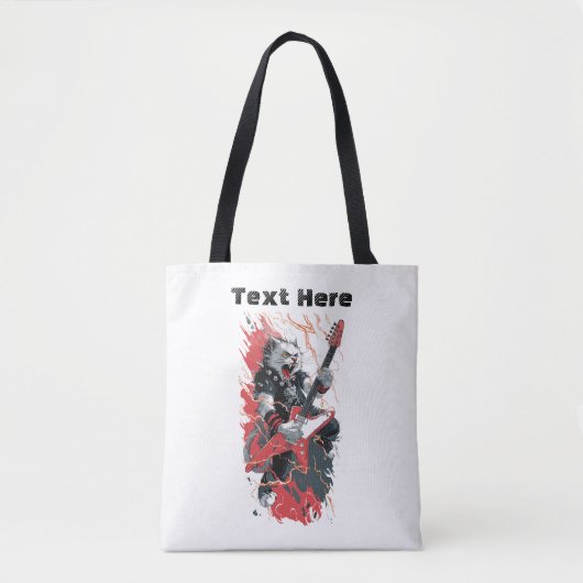 Rockstar Kat Tote Bag (Voorkant)