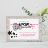 Rockstar Kids Birthday Party Kaart (Staand voorkant)