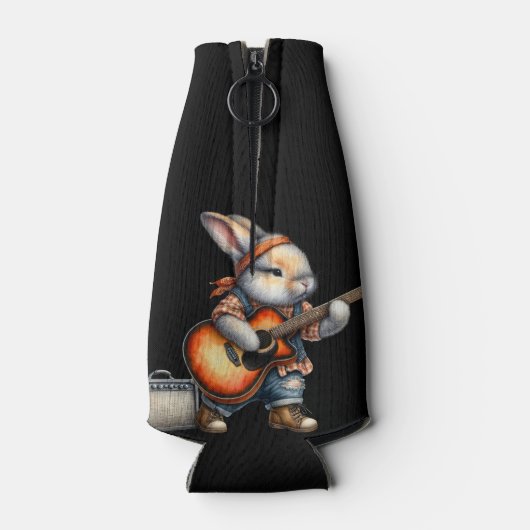 Rockstar konijnenblik en flessenkoeler flesjeskoeler (Achterkant)