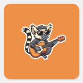 Rockstar Lemur met zonnebril uitgestanste sticker (Voorkant)