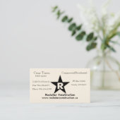 ROCKSTAR Logo, Rockstar Construction, Eric Andr... Visitekaartje (Staand voorkant)