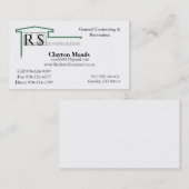 ROCKSTAR Logo, Rockstar Construction, Eric Andr... Visitekaartje (Voorkant / Achterkant)