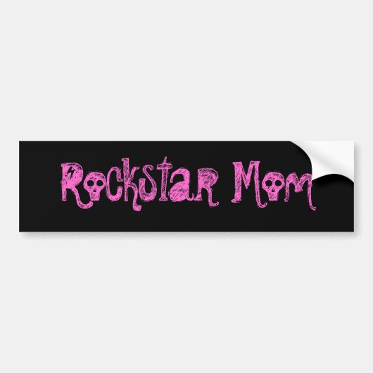 Rockstar mama bumpersticker (Voorkant)