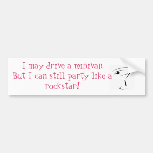 Rockstar Minivan Bumpersticker (Voorkant)