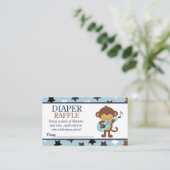 Rockstar Monkey Baby shower Luier Raffle Informatiekaartje (Staand voorkant)