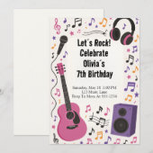 Rockstar Music birthday  Kaart (Voorkant / Achterkant)