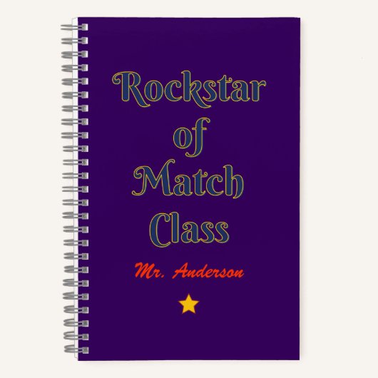 Rockstar of match class notitieboek (Voorkant)
