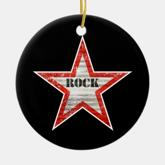 Rockstar Ornament (zwarte achtergrond) (Voorkant)