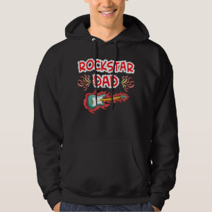 Rockstar Papa Elektrische Gitaar Rock Fan Vaderdag Hoodie