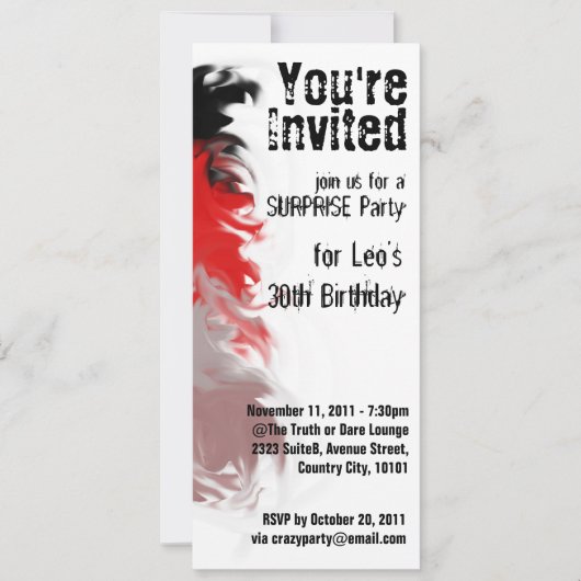 RockStar Party Invite Kaart (Voorkant)