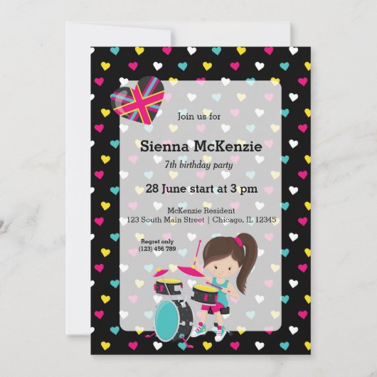 Rockstar party kaart (Voorkant)