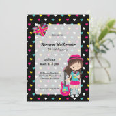 Rockstar party kaart (Staand voorkant)