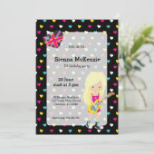 Rockstar party kaart (Staand voorkant)