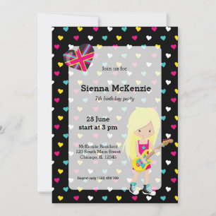 Rockstar party kaart