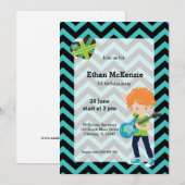 Rockstar party kaart (Voorkant / Achterkant)