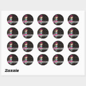 Rockstar party ronde sticker (Vel)