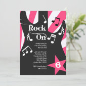 Rockstar Party-uitnodiging Kaart (Staand voorkant)