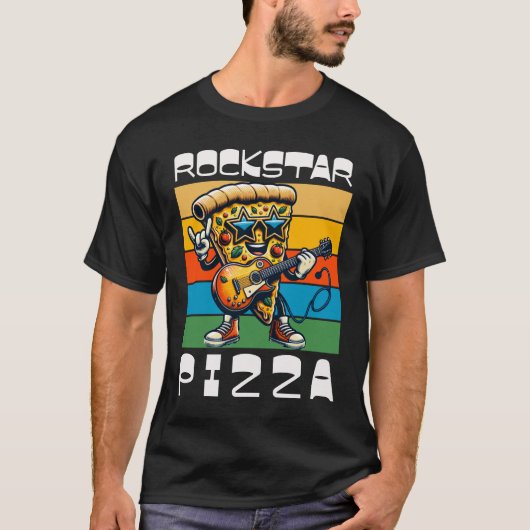 Rockstar Pizza T-shirt (Voorkant)