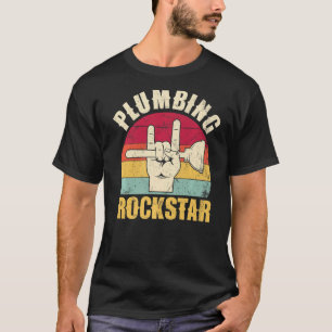 Rockstar-pluim voor toiletplunjer t-shirt