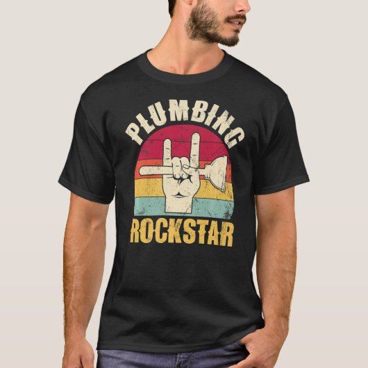 Rockstar-pluim voor toiletplunjer t-shirt (Voorkant)