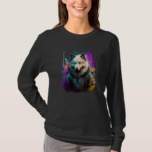 Rockstar portrait Samoyed T-shirt (Voorkant)