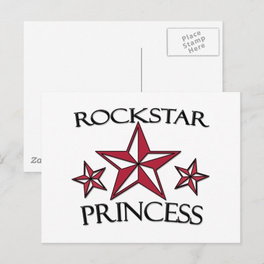 Rockstar Princess Briefkaart (Voorkant / Achterkant)