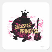 Rockstar Princess Vierkante Sticker (Voorkant)