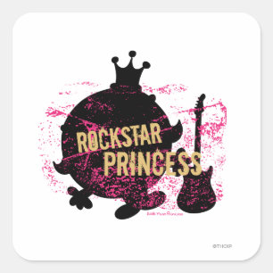 Rockstar Princess Vierkante Sticker