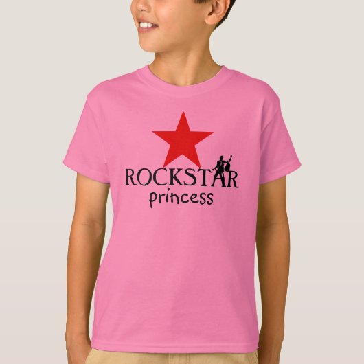 ROCKSTAR prinses - meisjes t-shirt (Voorkant)