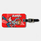 Rockstar red kinder id bagagelabel (Voorkant horizontaal)