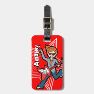 Rockstar red kinder id bagagelabel