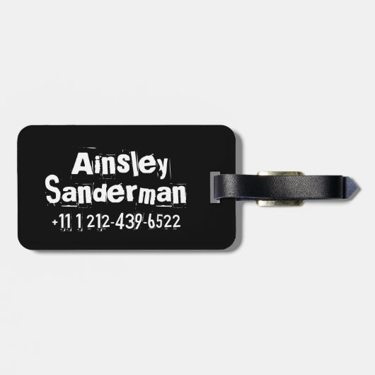 Rockstar red kinder id bagagelabel (Achterkant horizontaal)