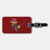 Rockstar Roadrunner Bird Playing Guitar Bagagelabel (Voorkant horizontaal)