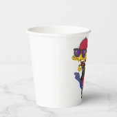 Rockstar Roadrunner Bird Playing Guitar Papieren Bekers (Rechts)