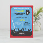 Rockstar Rock Muziek Optreden Verjaardagsfeest Uit Kaart (Staand voorkant)