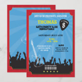 Rockstar Rock Muziek Optreden Verjaardagsfeest Uit Kaart (Voorkant / Achterkant)