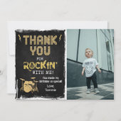 Rockstar Rocker Chalk Grunge Hartelijk dank Kaart (Voorkant)