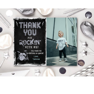 Rockstar Rocker Krijt Grunge Bedanktkaart Kaart
