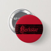 Rockstar rojo ronde button 5,7 cm (Voorkant /achterkant)