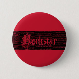 Rockstar rojo ronde button 5,7 cm