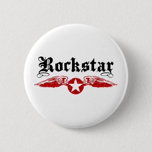 Rockstar Ronde Button 5,7 Cm (Voorkant)