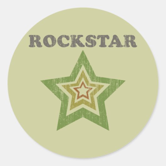 Rockstar Ronde Sticker (Voorkant)