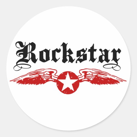 Rockstar Ronde Sticker (Voorkant)